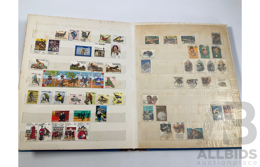 Album of Australian of Stamps, Examples Spanning 1966 to 1988 Including FDCs, Aerogrammes and Mini Sheets