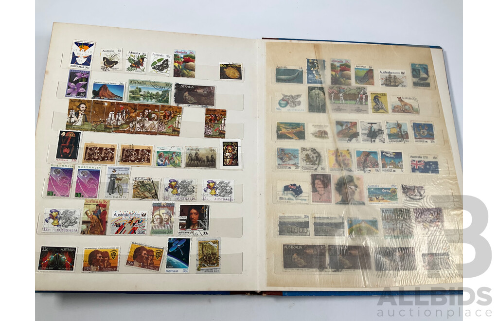 Album of Australian of Stamps, Examples Spanning 1966 to 1988 Including FDCs, Aerogrammes and Mini Sheets