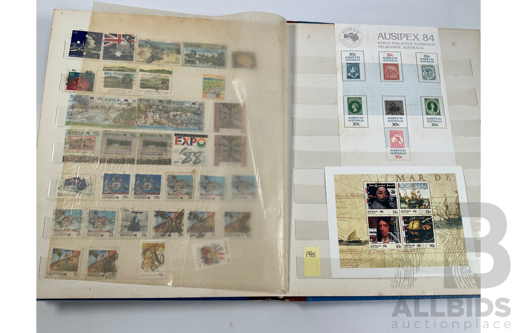 Album of Australian of Stamps, Examples Spanning 1966 to 1988 Including FDCs, Aerogrammes and Mini Sheets