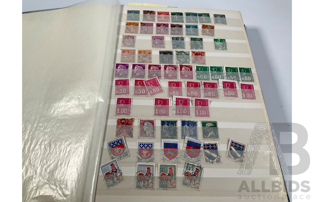 Album of Vintage International Stamps Including Australian Predecimal, France, United Kingdom, Germany, Belgium, Italy, USA, Russia, Israel, Canada, Grenada, PNG and More
