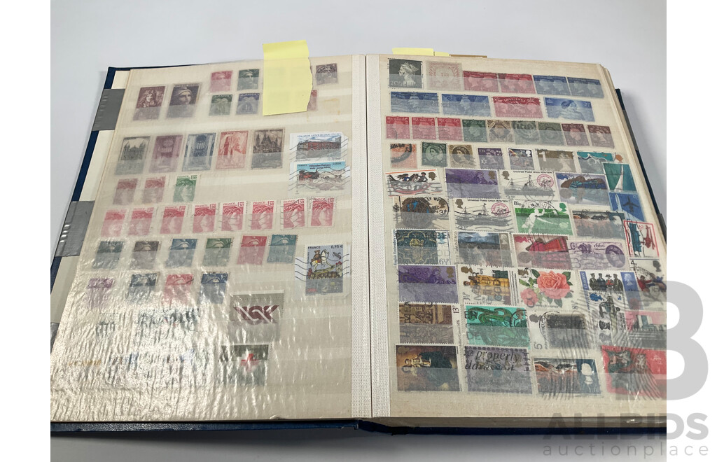 Album of Vintage International Stamps Including Australian Predecimal, France, United Kingdom, Germany, Belgium, Italy, USA, Russia, Israel, Canada, Grenada, PNG and More