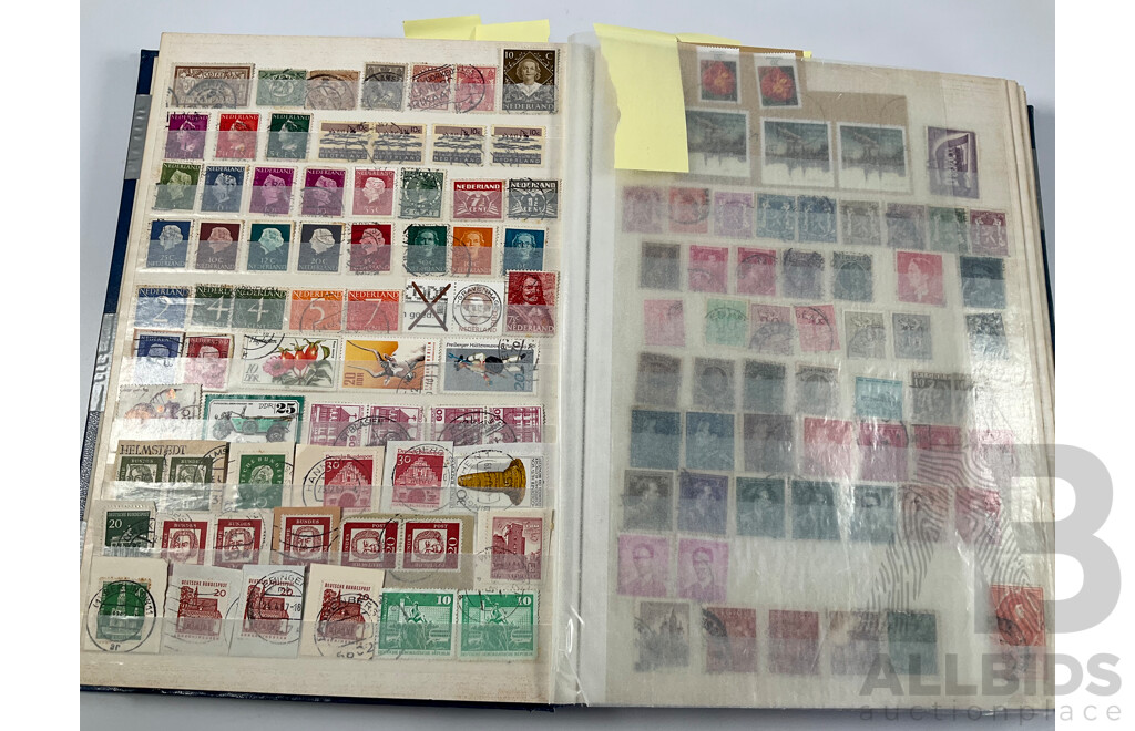 Album of Vintage International Stamps Including Australian Predecimal, France, United Kingdom, Germany, Belgium, Italy, USA, Russia, Israel, Canada, Grenada, PNG and More