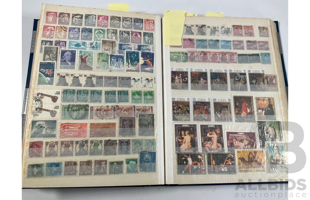Album of Vintage International Stamps Including Australian Predecimal, France, United Kingdom, Germany, Belgium, Italy, USA, Russia, Israel, Canada, Grenada, PNG and More