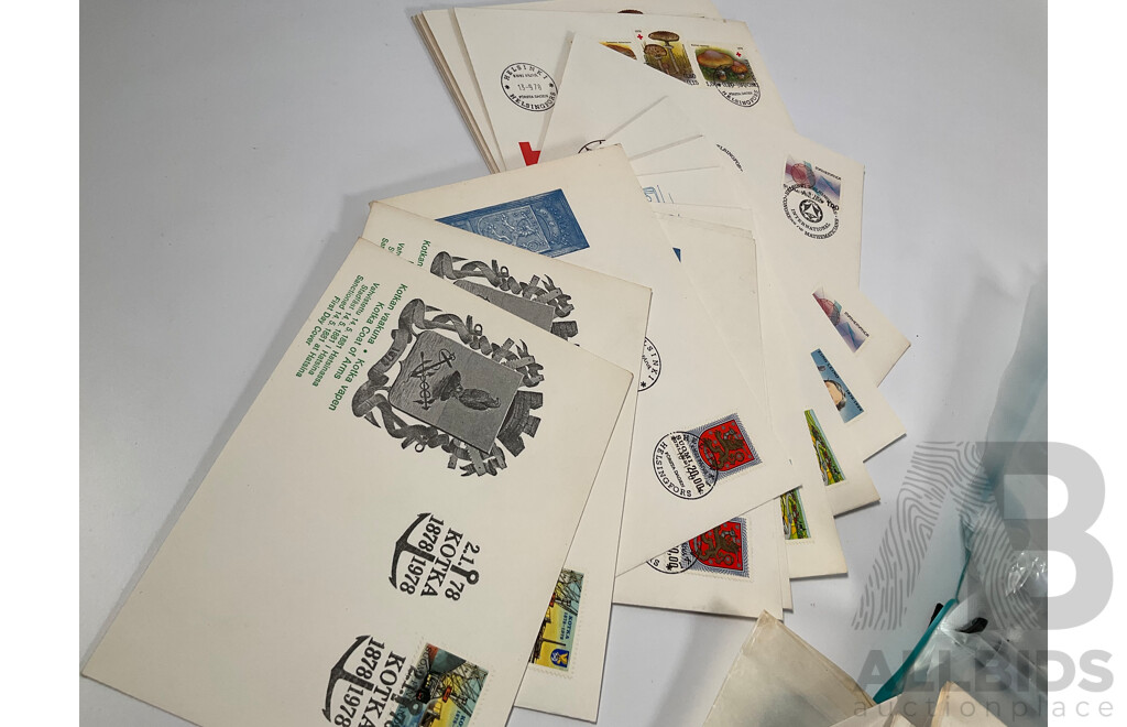 Folder of International First Day Covers Including Christmas Island, Switzerland, Tuvalu, Israel, Ireland, Great Britain and More