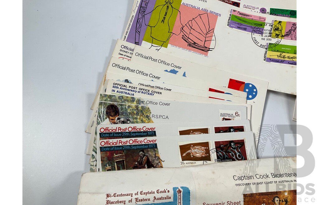 Collection of Australian 1970's First Day Covers, Examples Spanning 1970 to 1979