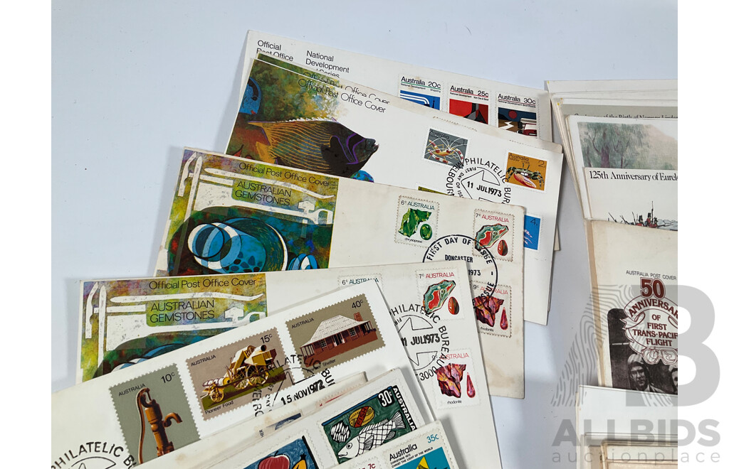 Collection of Australian 1970's First Day Covers, Examples Spanning 1970 to 1979