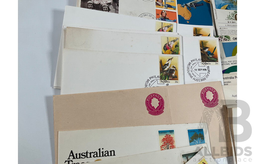 Collection of Australian 1970's First Day Covers, Examples Spanning 1970 to 1979