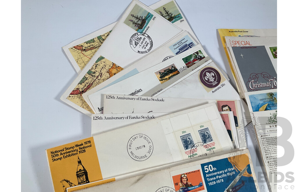 Collection of Australian 1970's First Day Covers, Examples Spanning 1970 to 1979