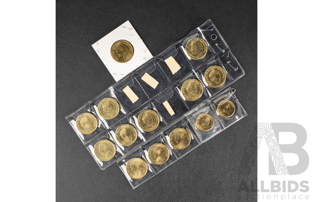 Australian Set of Fifty Circulating One Dollar Coins, Consecutive 1984 to 2026, Lacking Five Coins with Two 2026 Two Dollar Coins, Bluey for Real Life and Bingo/Hooray