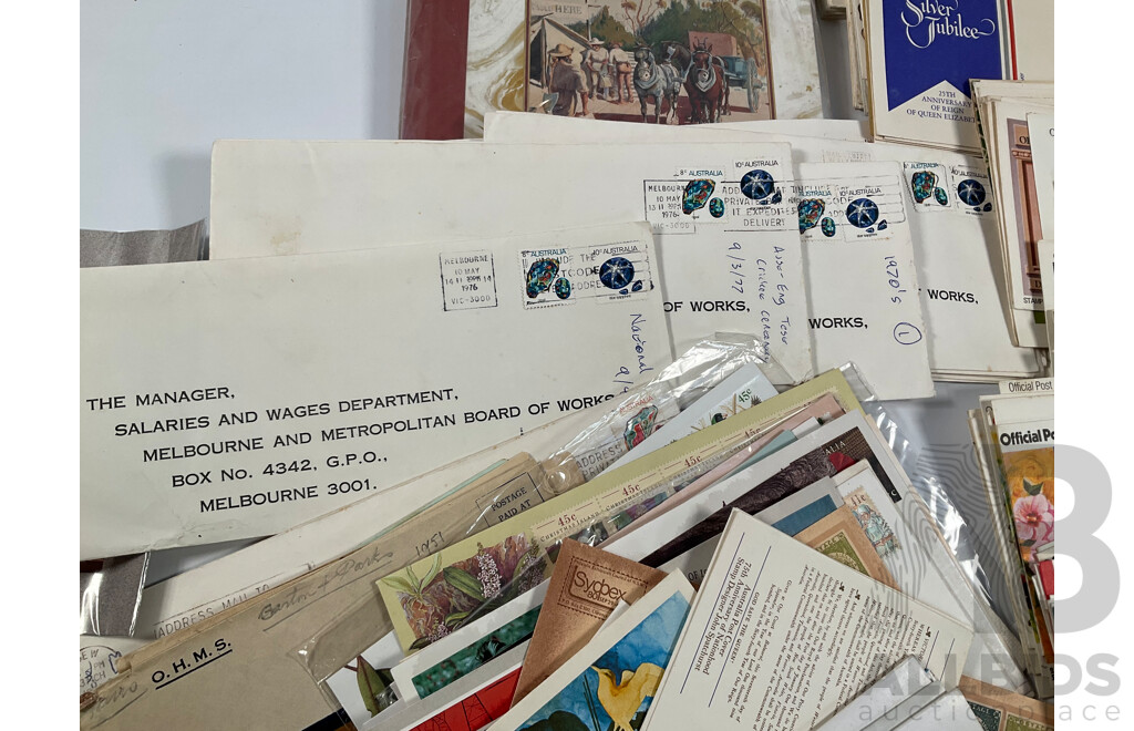 Collection of Australian Stamp Packs, Booklets, First Day Covers and PNC Spanning 1951 to 1999
