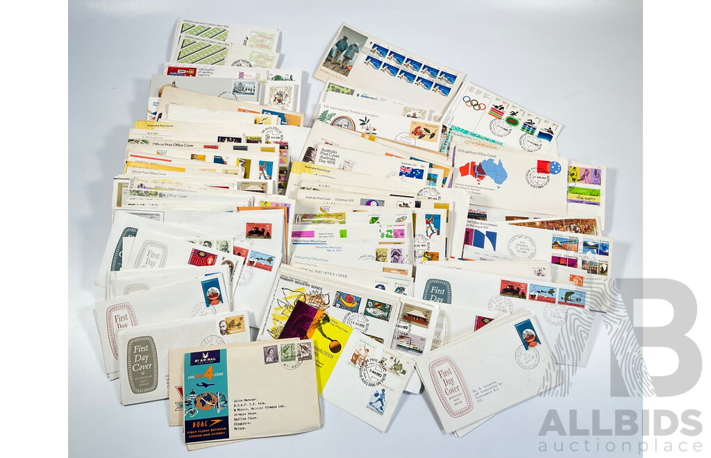 Collection of Australian Covers and First Day Covers Spanning 1953 to 1989 Including Vending Machine Issues