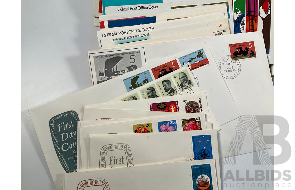 Collection of Australian Covers and First Day Covers Spanning 1953 to 1989 Including Vending Machine Issues