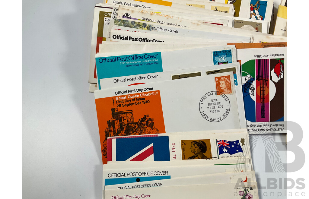 Collection of Australian Covers and First Day Covers Spanning 1953 to 1989 Including Vending Machine Issues