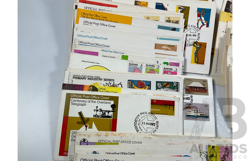 Collection of Australian Covers and First Day Covers Spanning 1953 to 1989 Including Vending Machine Issues