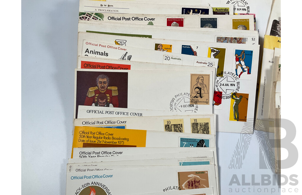 Collection of Australian Covers and First Day Covers Spanning 1953 to 1989 Including Vending Machine Issues