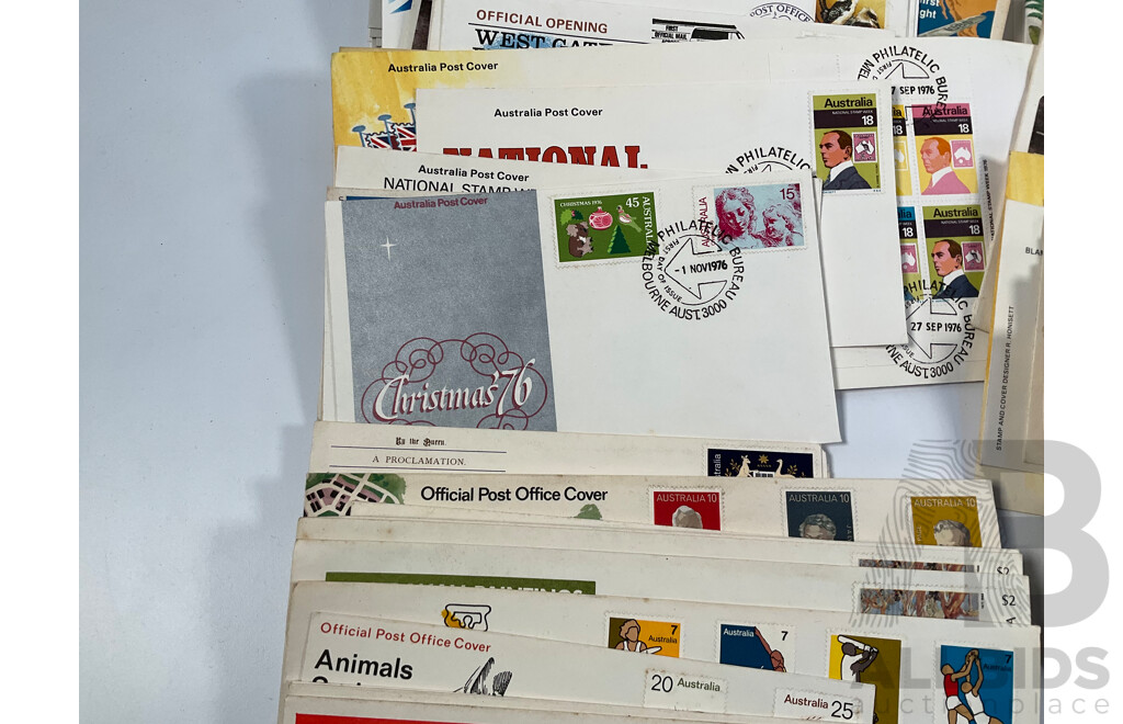 Collection of Australian Covers and First Day Covers Spanning 1953 to 1989 Including Vending Machine Issues