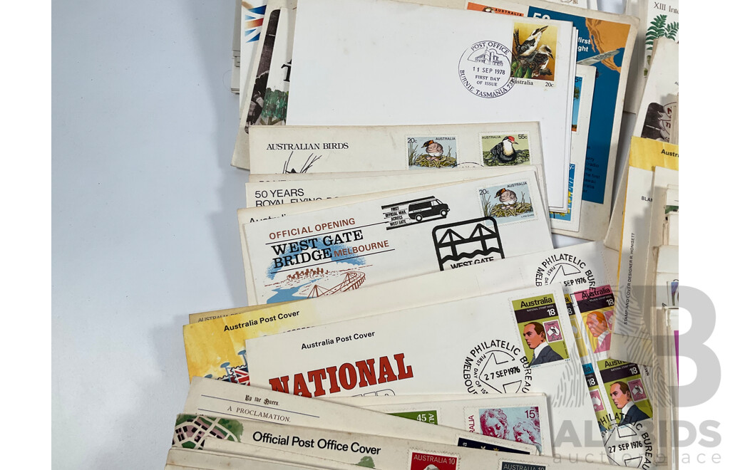 Collection of Australian Covers and First Day Covers Spanning 1953 to 1989 Including Vending Machine Issues