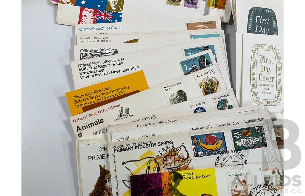 Collection of Australian Covers and First Day Covers Spanning 1953 to 1989 Including Vending Machine Issues