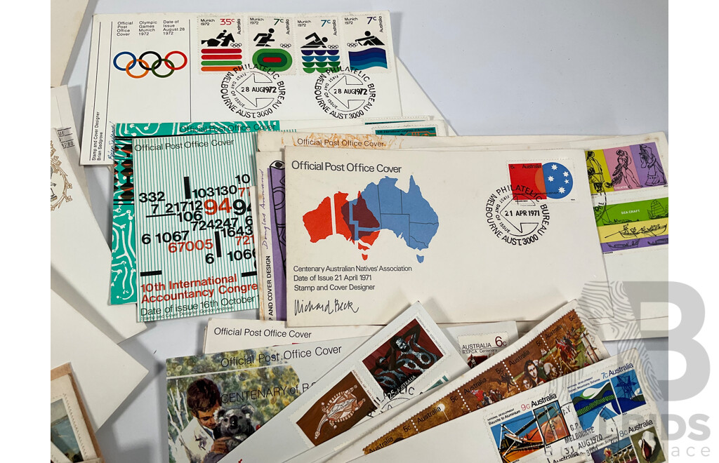 Collection of Australian Covers and First Day Covers Spanning 1953 to 1989 Including Vending Machine Issues