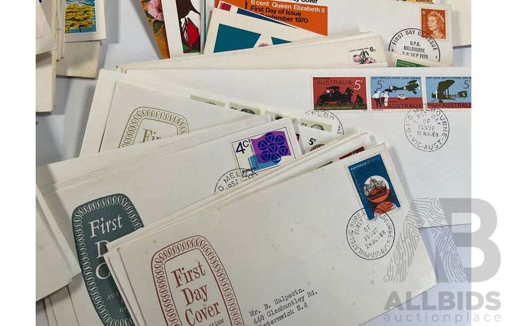 Collection of Australian Covers and First Day Covers Spanning 1953 to 1989 Including Vending Machine Issues