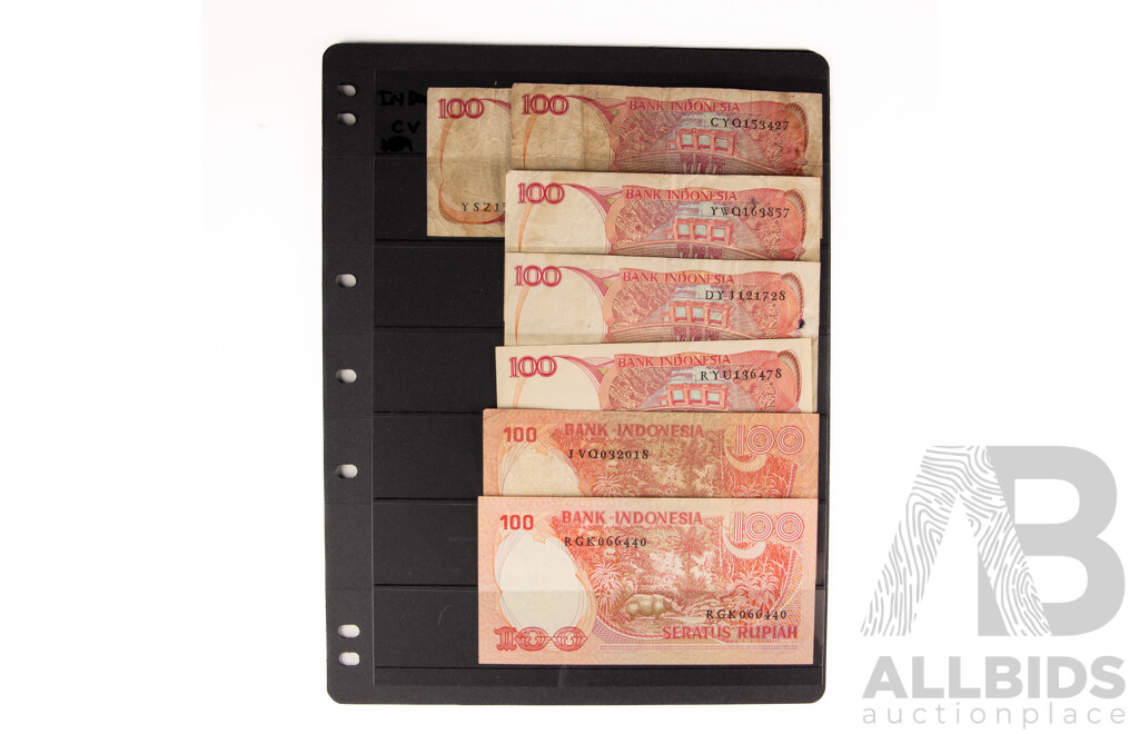Collection of Indonesian Banknotes, Examples Spanning 1960's to 2016