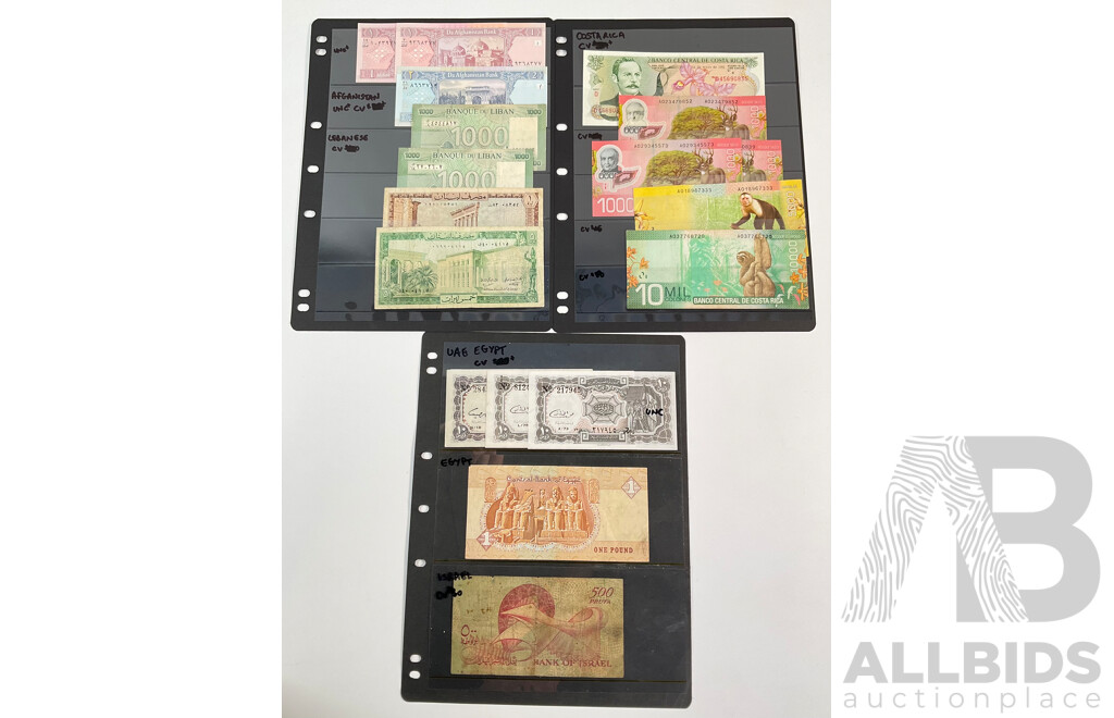 Collection of Yugoslavia Banknotes, Mostly UNC Including 1929 German Occupation