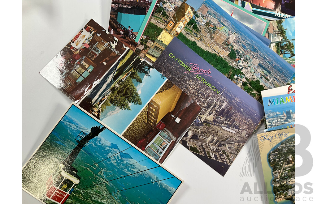Collection of Vintage International Postcards Including North America, New Zealand, Australia and Europe