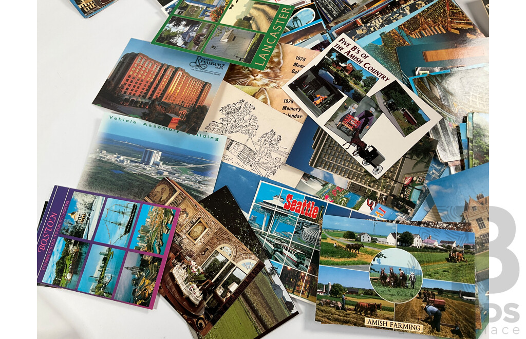 Collection of Vintage International Postcards Including North America, New Zealand, Australia and Europe
