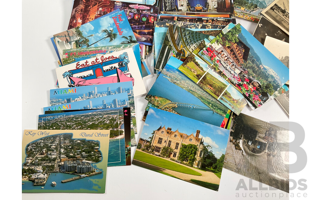 Collection of Vintage International Postcards Including North America, New Zealand, Australia and Europe