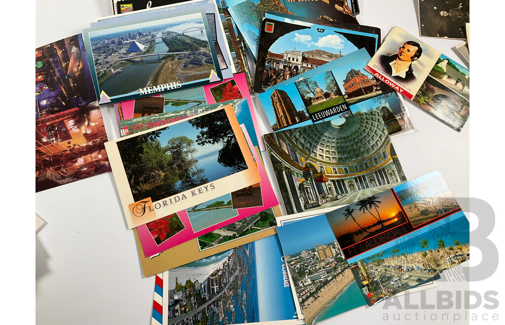 Collection of Vintage International Postcards Including North America, New Zealand, Australia and Europe