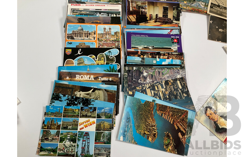 Collection of Vintage International Postcards Including North America, New Zealand, Australia and Europe
