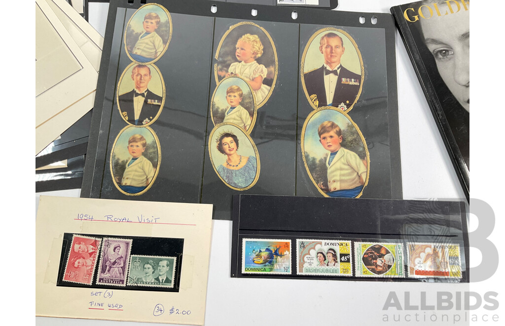 Collection of Commonwealth Countries Royal Visit Stamps, First Day Covers, Booklets and Church Pamphlets