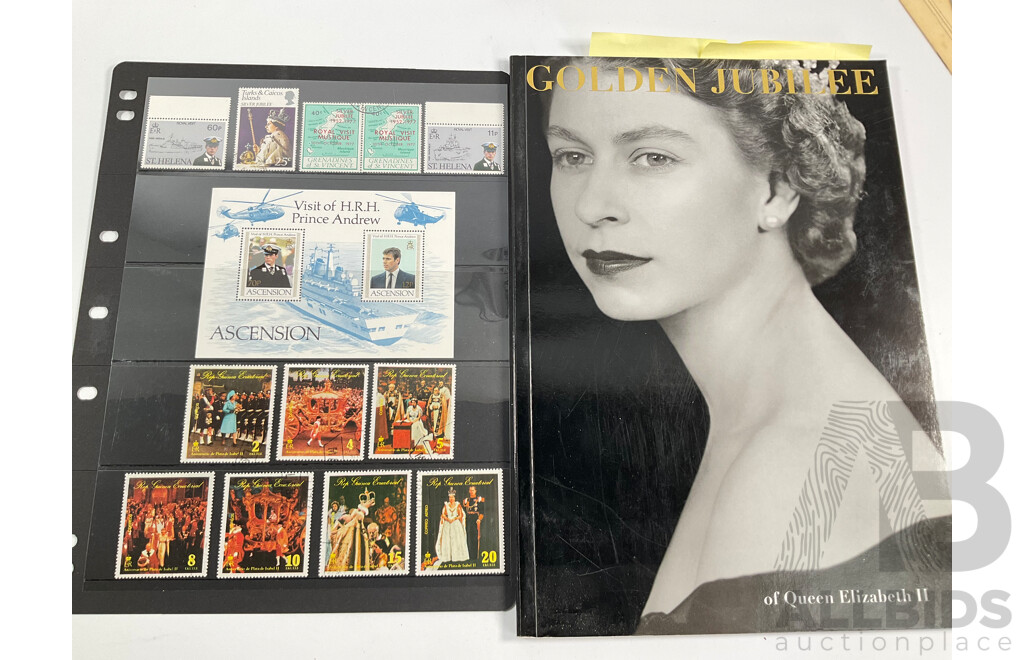 Collection of Commonwealth Countries Royal Visit Stamps, First Day Covers, Booklets and Church Pamphlets