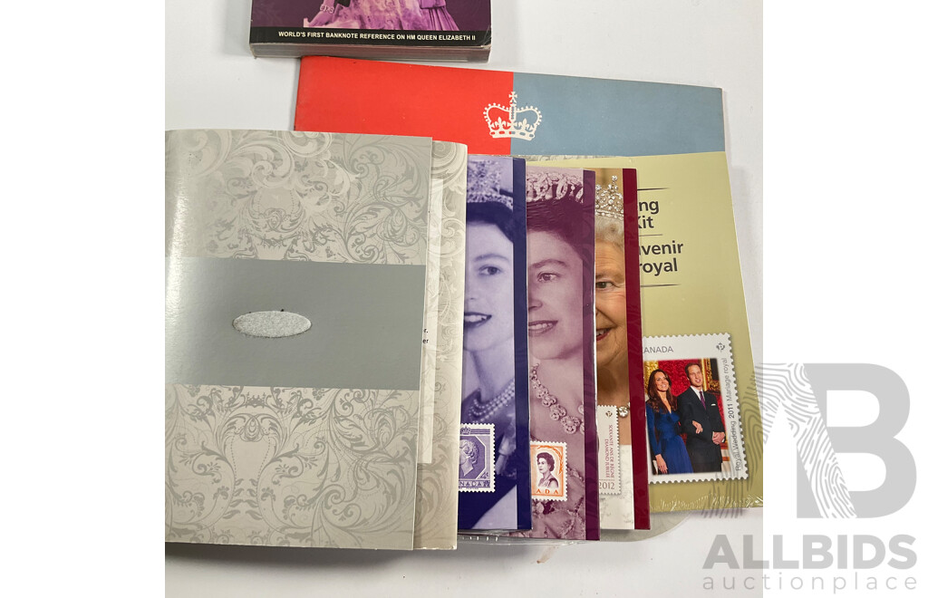 Collection of Commonwealth Countries Royal Visit Stamps, First Day Covers, Booklets and Church Pamphlets