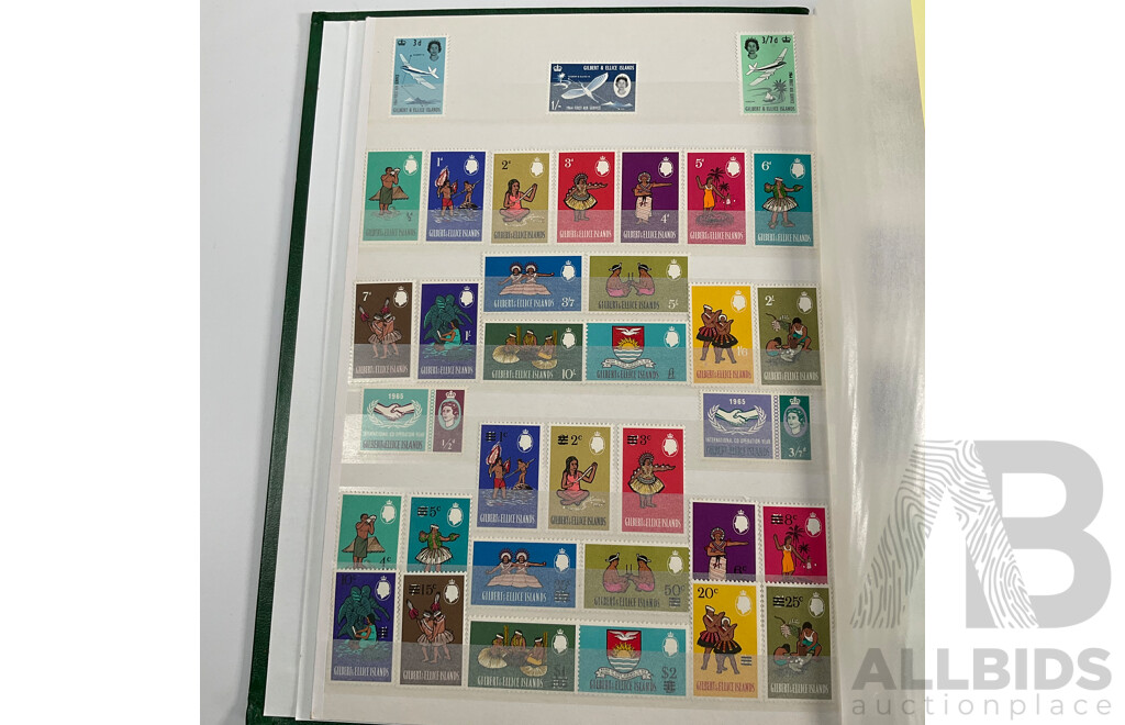 Album of Vintage Gilbert & Ellice Islands, Gilbert Islands, Kiribati Mint Stamps, Blocks, Mini Sheets, Sets
