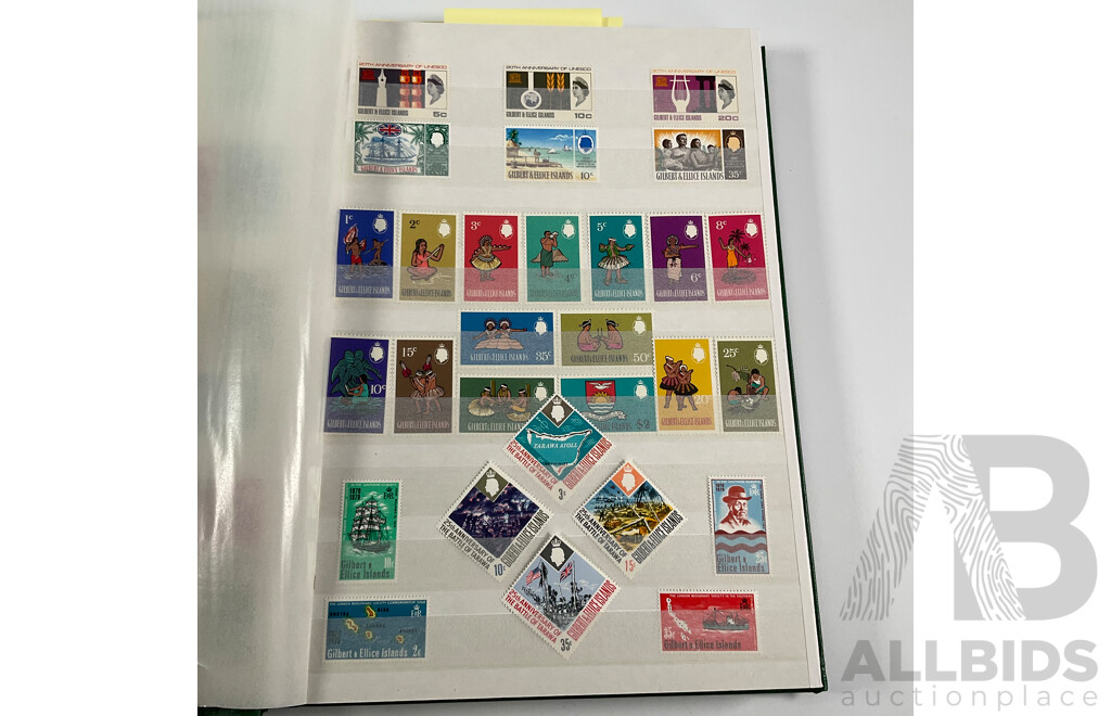 Album of Vintage Gilbert & Ellice Islands, Gilbert Islands, Kiribati Mint Stamps, Blocks, Mini Sheets, Sets