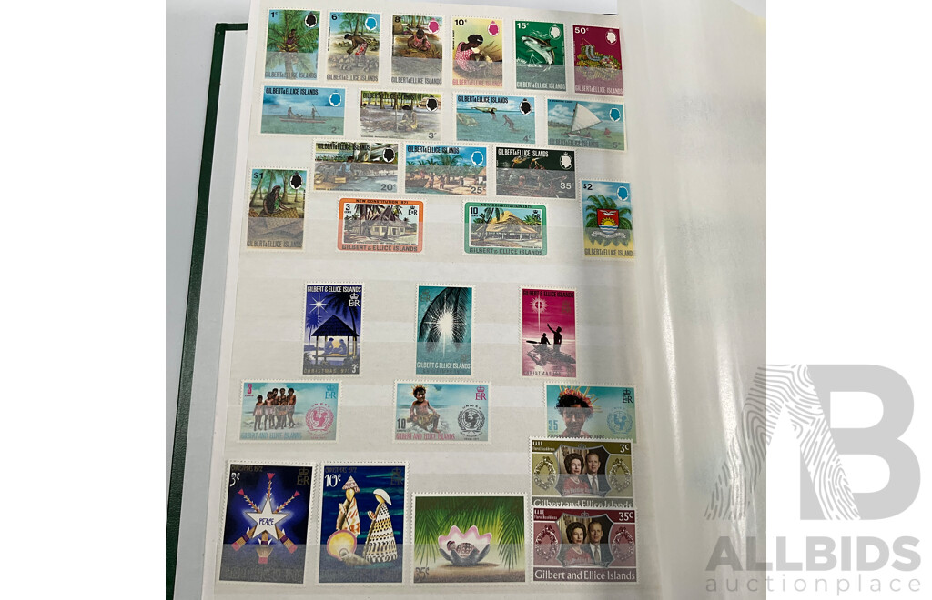 Album of Vintage Gilbert & Ellice Islands, Gilbert Islands, Kiribati Mint Stamps, Blocks, Mini Sheets, Sets