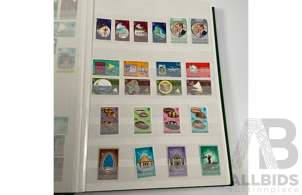 Album of Vintage Gilbert & Ellice Islands, Gilbert Islands, Kiribati Mint Stamps, Blocks, Mini Sheets, Sets