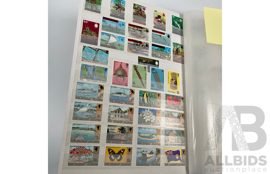 Album of Vintage Gilbert & Ellice Islands, Gilbert Islands, Kiribati Mint Stamps, Blocks, Mini Sheets, Sets