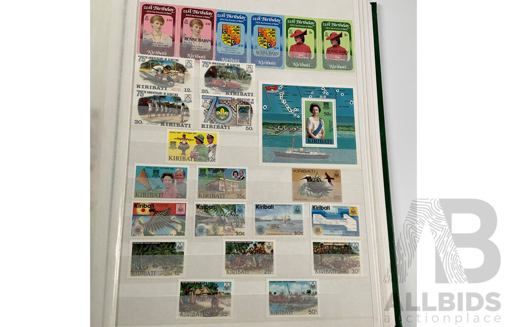 Album of Vintage Gilbert & Ellice Islands, Gilbert Islands, Kiribati Mint Stamps, Blocks, Mini Sheets, Sets