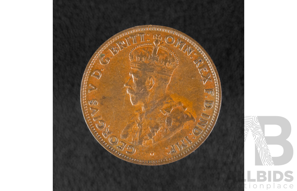 Australian 1923 KGV Half Penny