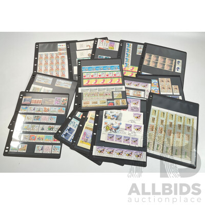 Collection of Australian 1980's-90's Mint Stamps, Blocks and Booklets Including Sets, Bicentennial, USA Joint Issue and More