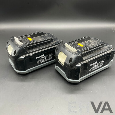 MAKITA 36V 2.6Ah Battery  - Lot of 2