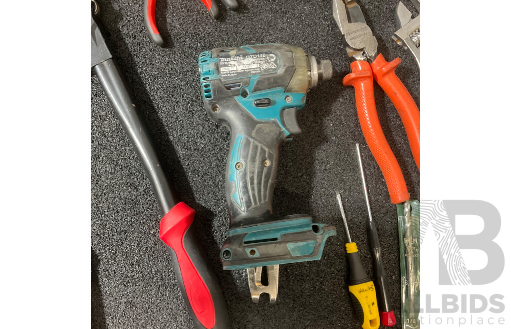 MAKITA 18V LXT Impact Driver (DTD148) and Assorted Tools