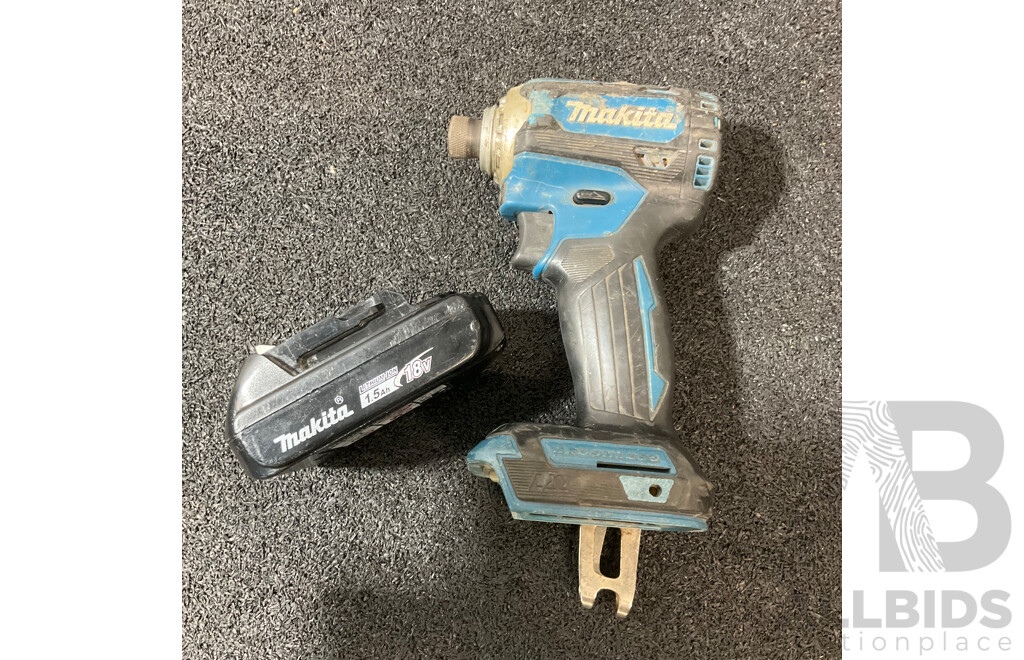 MAKITA 18V Brushless Impact Driver with 1.5Ah Battery,  450mm Bolt Cutter and Adjustable Wrench - Lot of 4
