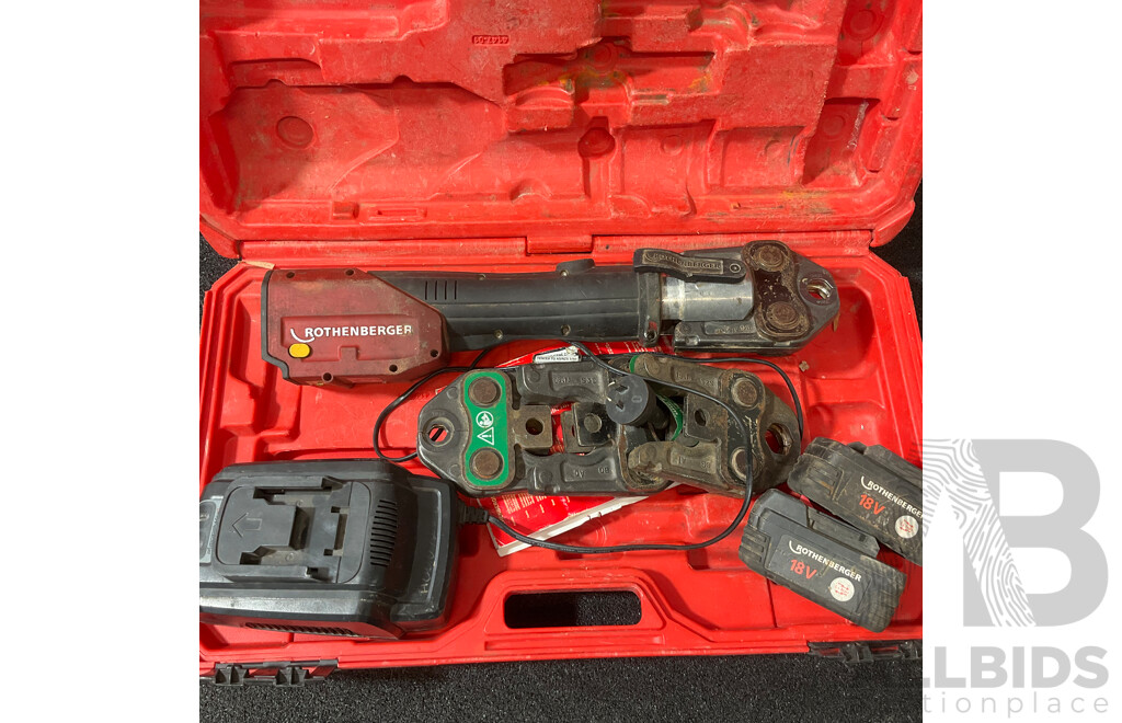 ROTHENBERGER Electro-hydraulic Press Machine with Batteries and Charger