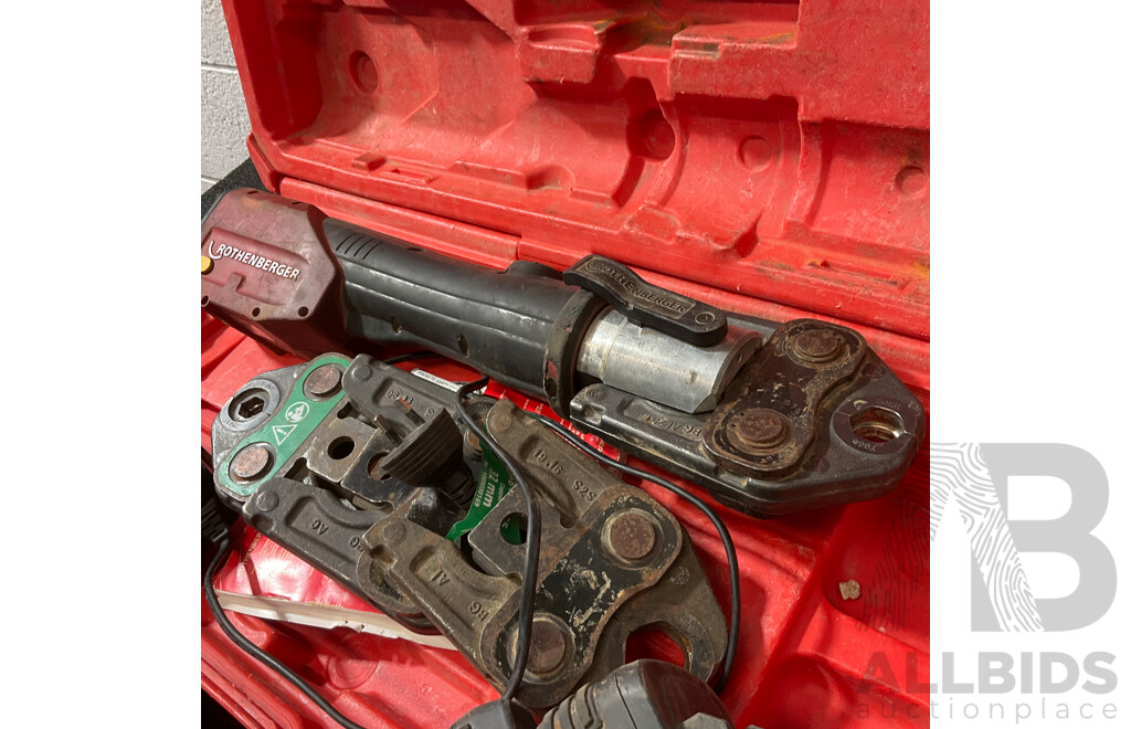 ROTHENBERGER Electro-hydraulic Press Machine with Batteries and Charger