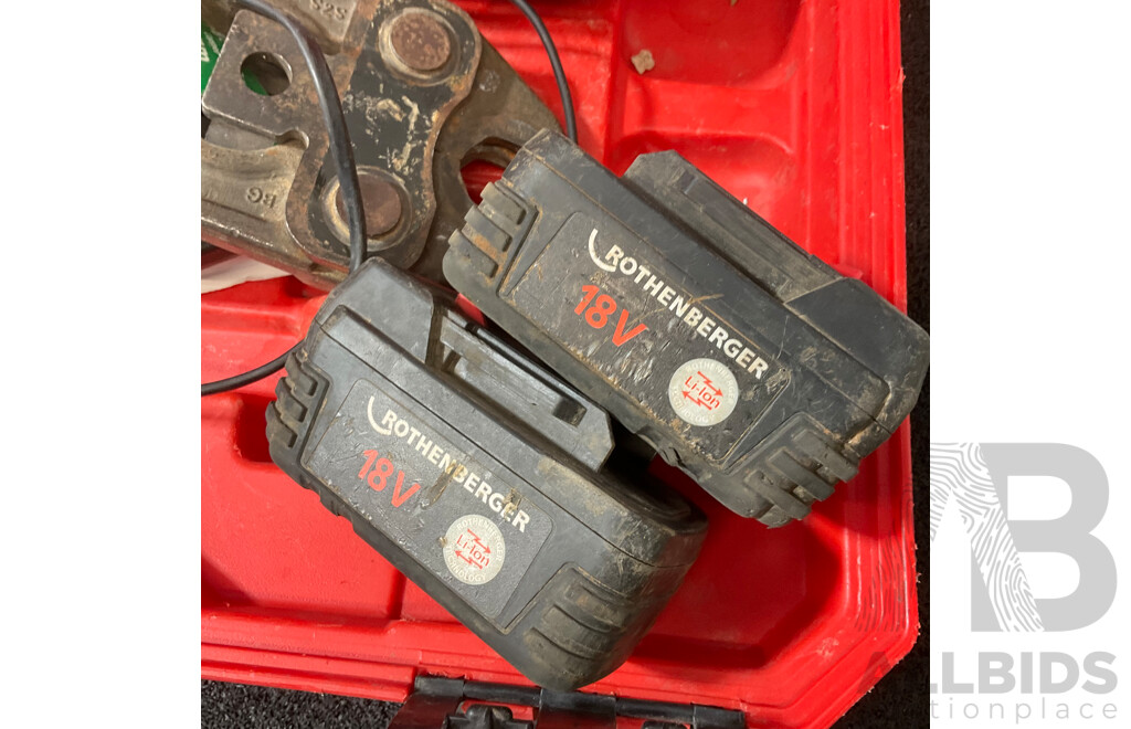 ROTHENBERGER Electro-hydraulic Press Machine with Batteries and Charger