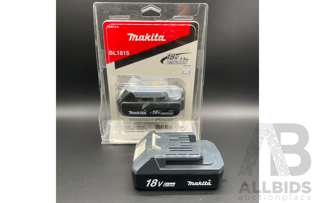 MAKITA 18V 1.3Ah and 1.1Ah Lithium-Ion Battery