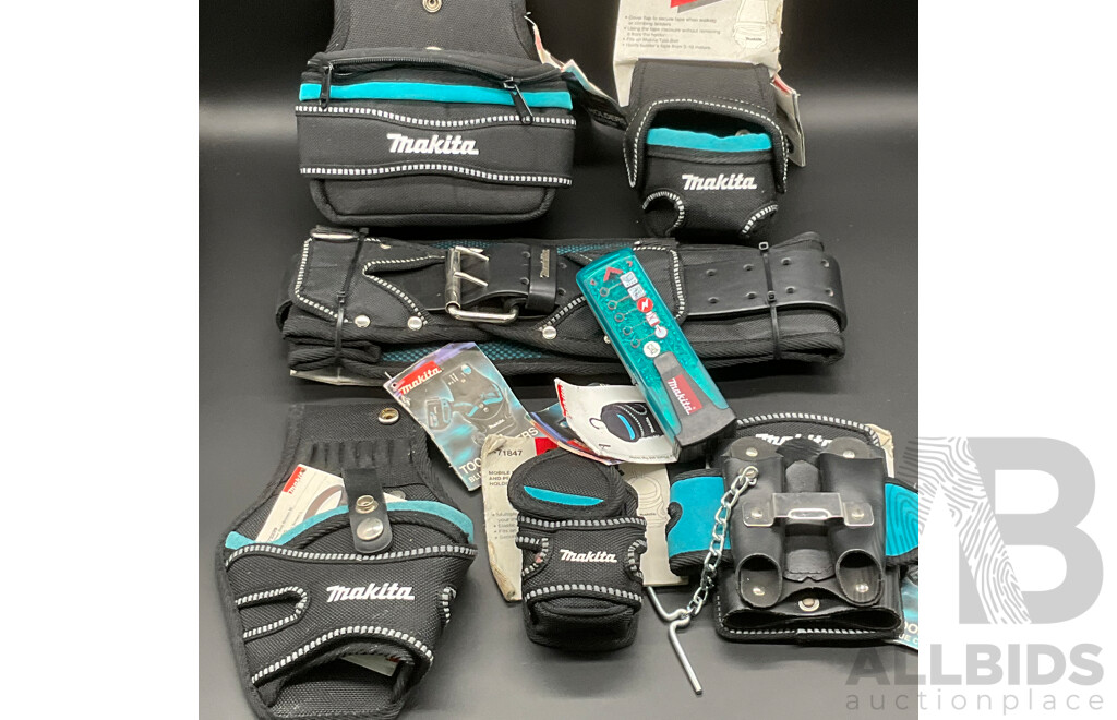 MAKITA Tool Storage Accessories and Detector - Lot of 7